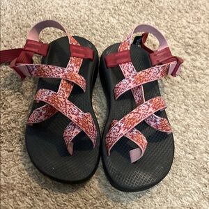 Chaco Women's Sandals with Red and Pink Straps